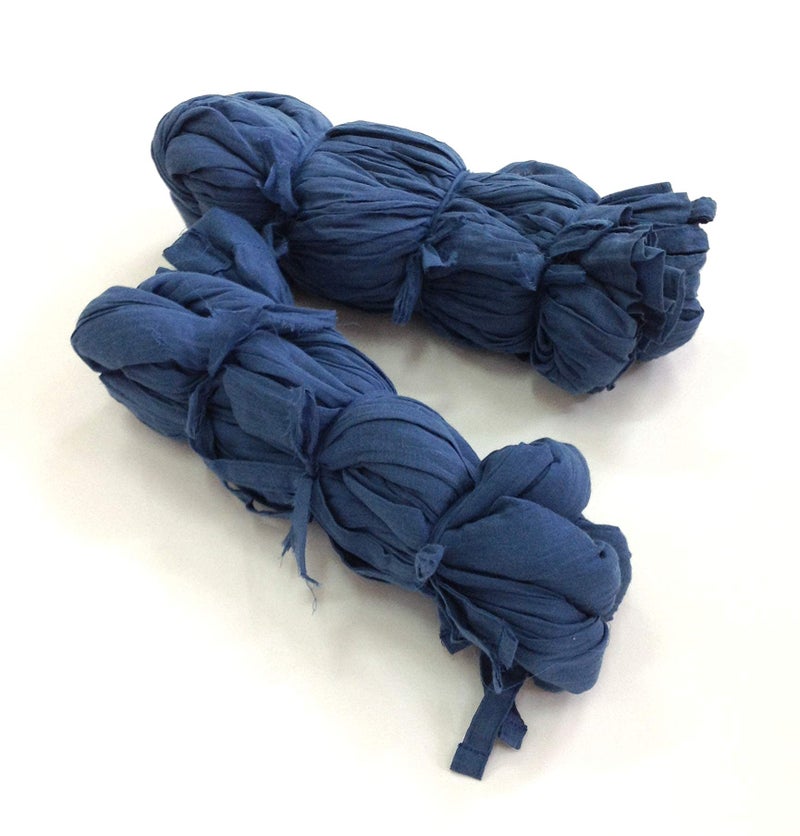 TARAN LIVING Cotton Sheer Crinkle Curtains 84" Long for Bedroom Living Room 42" Wide DÃ©cor Window Treatment Rod Pocket 2 Panel Curtain Drapes for Home Decorations - Blue - Image 5